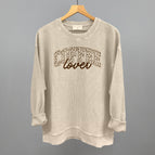 Oversized Corded Crew / Moonbeam / S