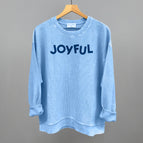 Oversized Corded Crew / Pacific Blue / S