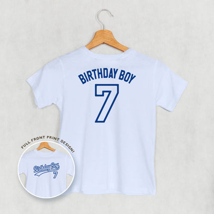 Birthday Boy Varsity #7 (Kids Back Print)