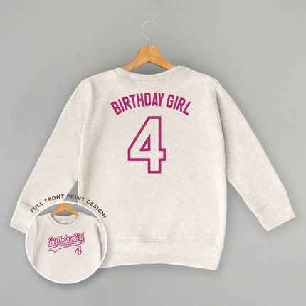 Birthday Girl Varsity #4 (Kids Back Print)