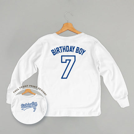 Birthday Boy Varsity #7 (Kids Back Print)