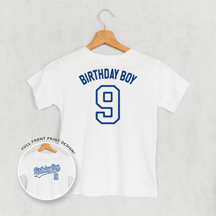 Birthday Boy Varsity #9 (Kids Back Print)