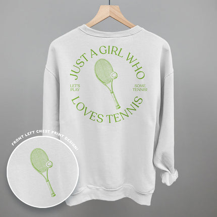 Just A Girl Who Loves Tennis (Back Print)