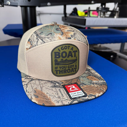 I Got A Boat | Rawhide Leather Patch Hat Realtree Camo