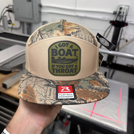 I Got A Boat | Rawhide Leather Patch Hat Realtree Camo