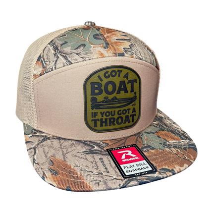 I Got A Boat | Rawhide Leather Patch Hat Realtree Camo
