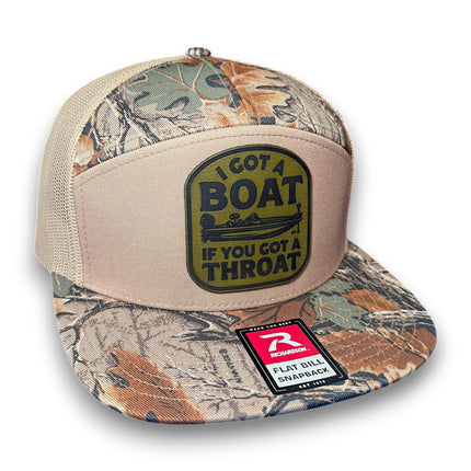 I Got A Boat | Rawhide Leather Patch Hat Realtree Camo