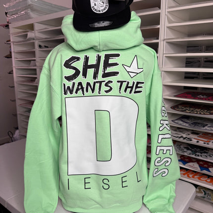 She Wants the Diesel | Funny Men's and Women's Black Country Hoodie