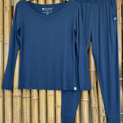 Women's Bamboo Lounge Set - Long Sleeve T-Shirt and Jogger Pants