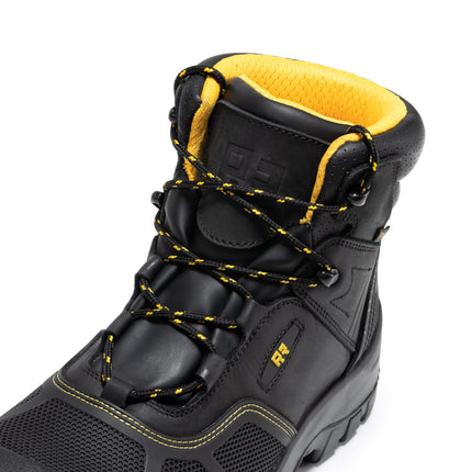 ROCKROOSTER Woodland Black 6 inch Waterproof Composite Toe Leather Work Boots AK663