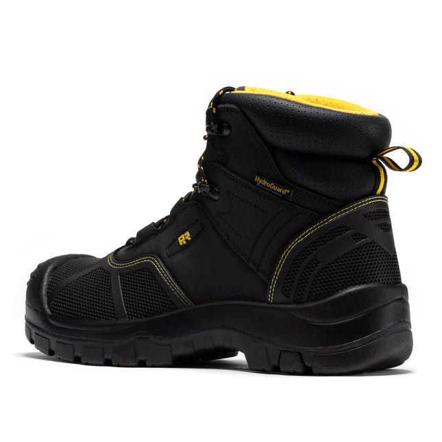 ROCKROOSTER Woodland Black 6 inch Waterproof Composite Toe Leather Work Boots AK663