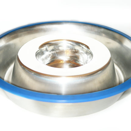 Mr. Peanut's Slow Feed Anti Bloat Dog Bowl with Bonded Silicone Base