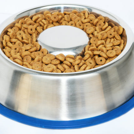 Mr. Peanut's Slow Feed Anti Bloat Dog Bowl with Bonded Silicone Base
