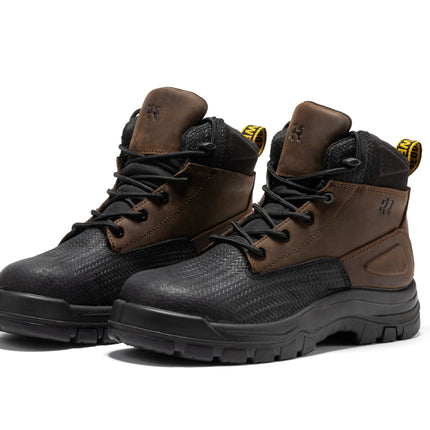 ROCKROOSTER Marfa Brown 6 Inch Waterproof Composite Toe Leather Work Boots CP210