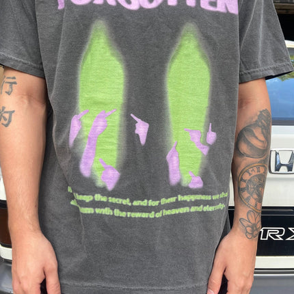Paranormal Forgotten Garment Dyed Streetwear Tee Cotton Short Sleeve T Shirt