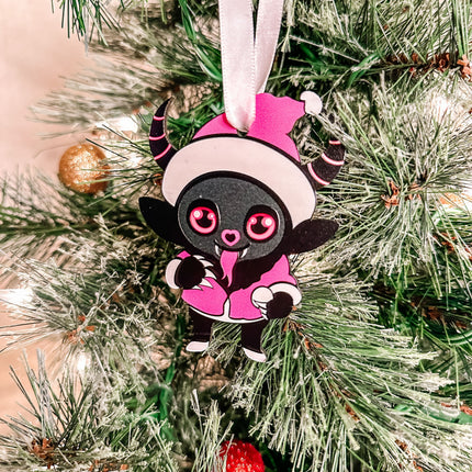 Wood Holiday Krampus Cutie Christmas Ornament