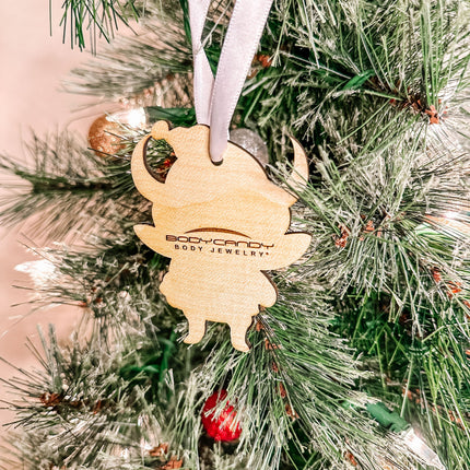 Wood Holiday Krampus Cutie Christmas Ornament