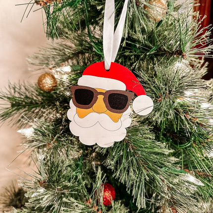 Wood Holiday Santa Claus Christmas Ornament