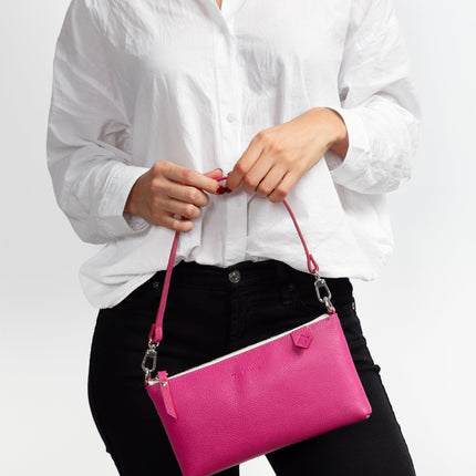 Elia Convertible Leather Bag – Clutch, Shoulder & Crossbody