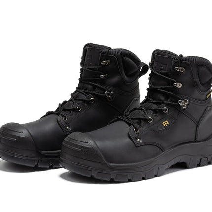 ROCKROOSTER Woodland Black 6 inch Waterproof Composite Toe Leather Work Boots AK662