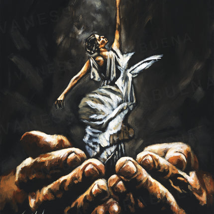 Endless Dance in the Father’s Hands - Black Background