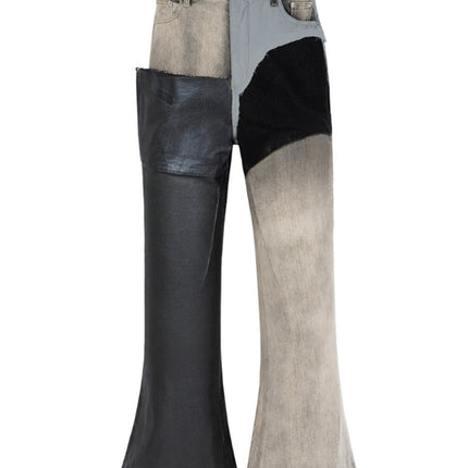 PATCHWORK FLARE DENIM