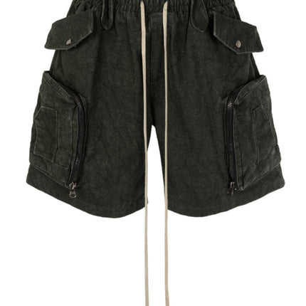 DRAWSTRING JUMBO POCKET CARGO SHORTS