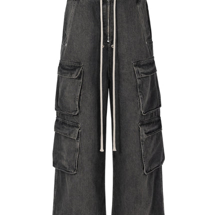 NOIR FLOW DENIM CARGO PANTS