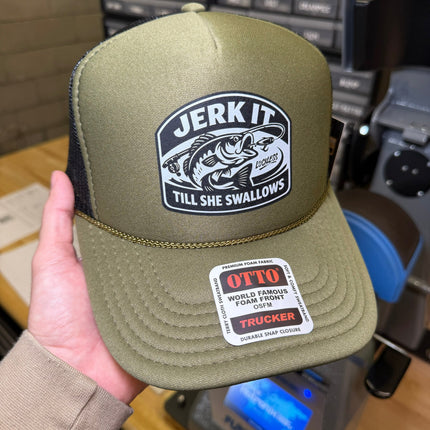 Jerk It Till She Swallows Trucker Hat