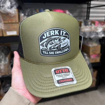 Jerk It Till She Swallows Trucker Hat