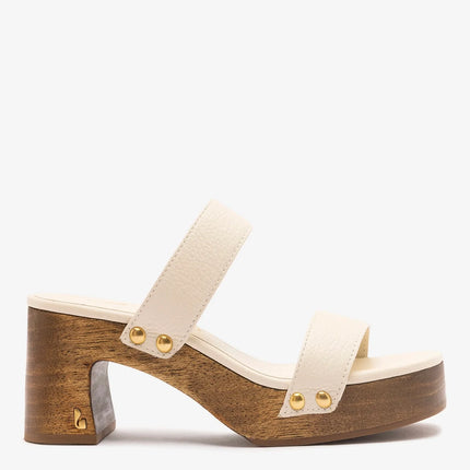 Larroudé x Kenneth Cole: Sandal Ivory Leather
