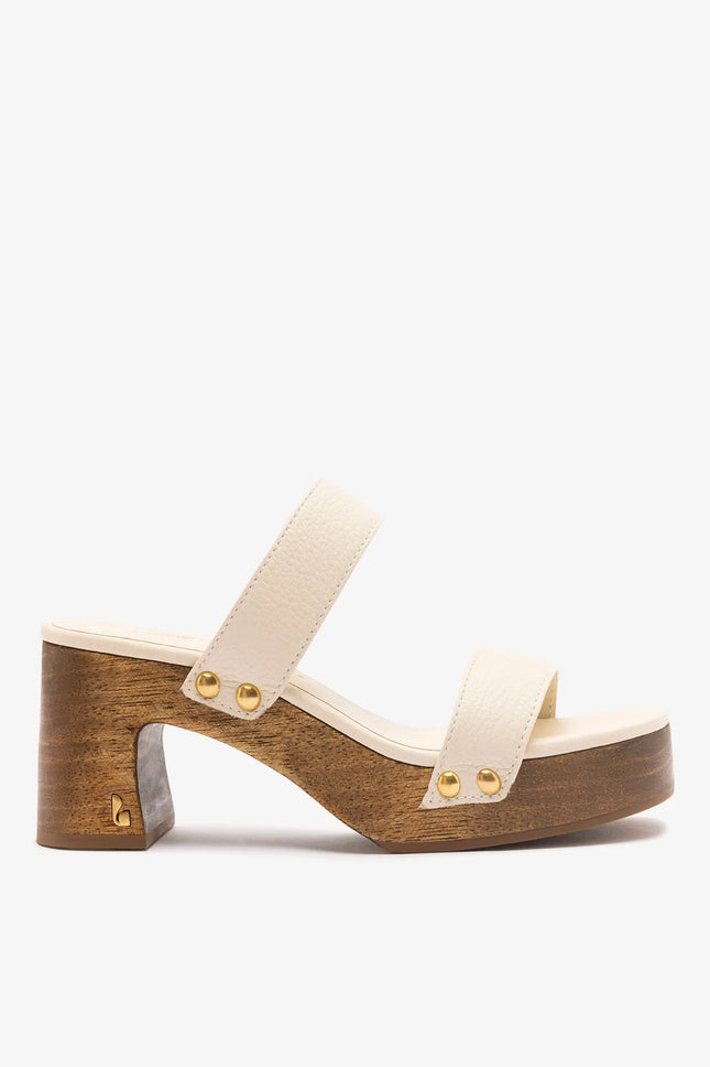 Larroudé x Kenneth Cole: Sandal Ivory Leather