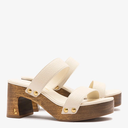 Larroudé x Kenneth Cole: Sandal Ivory Leather