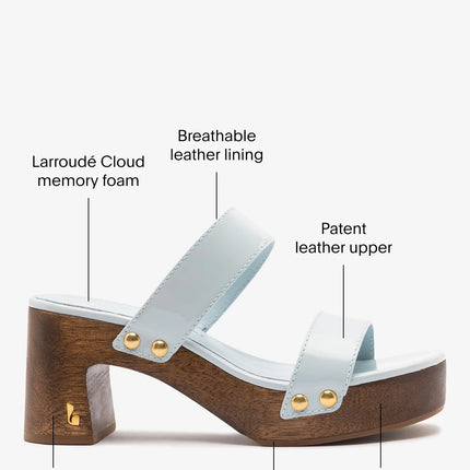 Larroudé x Kenneth Cole: Sandal Maya Patent Leather