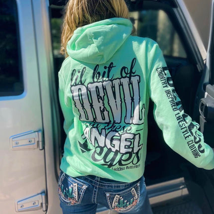 Lil Bit Of Devil in these Angel Eyes Hoodie