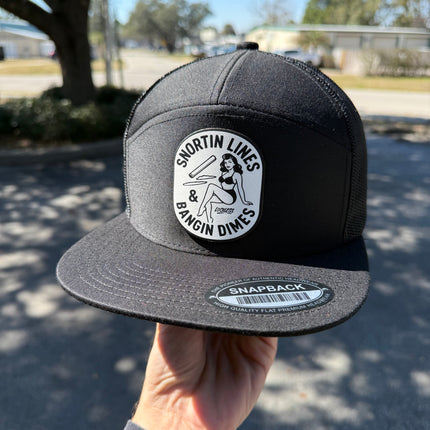 Lines and Dimes Canvas Patch Trucker