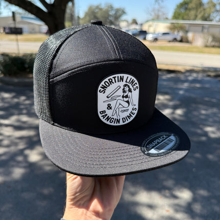 Lines and Dimes Canvas Patch Trucker