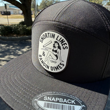 Lines and Dimes Canvas Patch Trucker