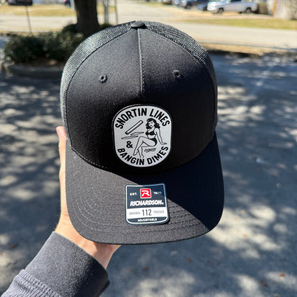 Lines and Dimes Canvas Patch Trucker