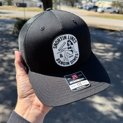Lines and Dimes Canvas Patch Trucker