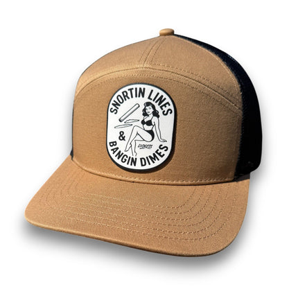 Lines and Dimes Canvas Patch Trucker