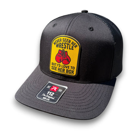 Love To See Her Box Canvas Patch Trucker