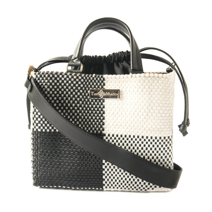 Lucy Medium Woven Crossbody Drawstring Bag