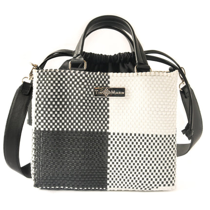 Lucy Medium Woven Crossbody Drawstring Bag