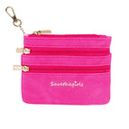 Magenta - (3) Zippered Pouch (Hardware: Gold)