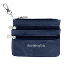 Navy - (3) Zippered Pouch (Hardware: Silver)