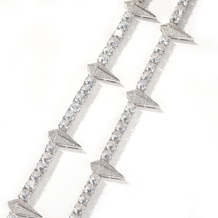Hip-hop Black Panther zircon tennis chain