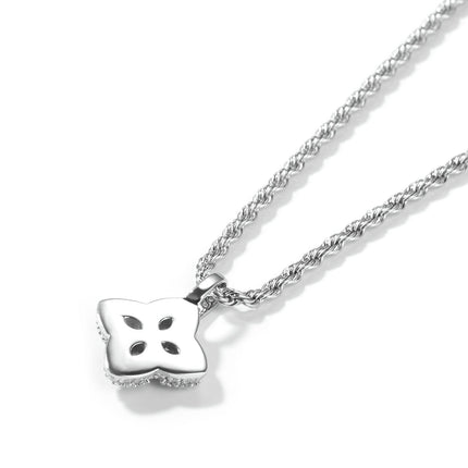 Cubic Zirconia Colorful Four-Leaf Clover Pendant