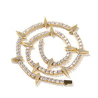 (Zircon) Gold with diamonds / Necklace 18 inches (length 45cm)