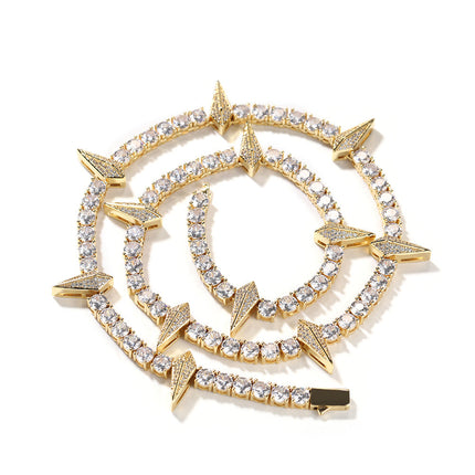 Hip-hop Black Panther zircon tennis chain
